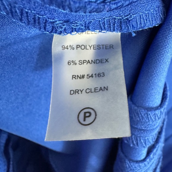 Calvin Klein Womens Royal Blue Notched Neck Sheath Dress Classic Party Size 6 - Picture 5 of 5